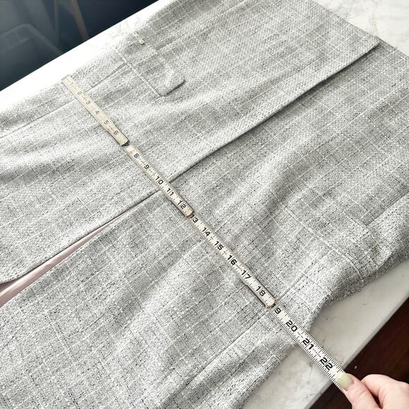 Calvin Klein Checker-Print Collarless Longline Mid Length Blazer Women’s Size 16 - Picture 14 of 15